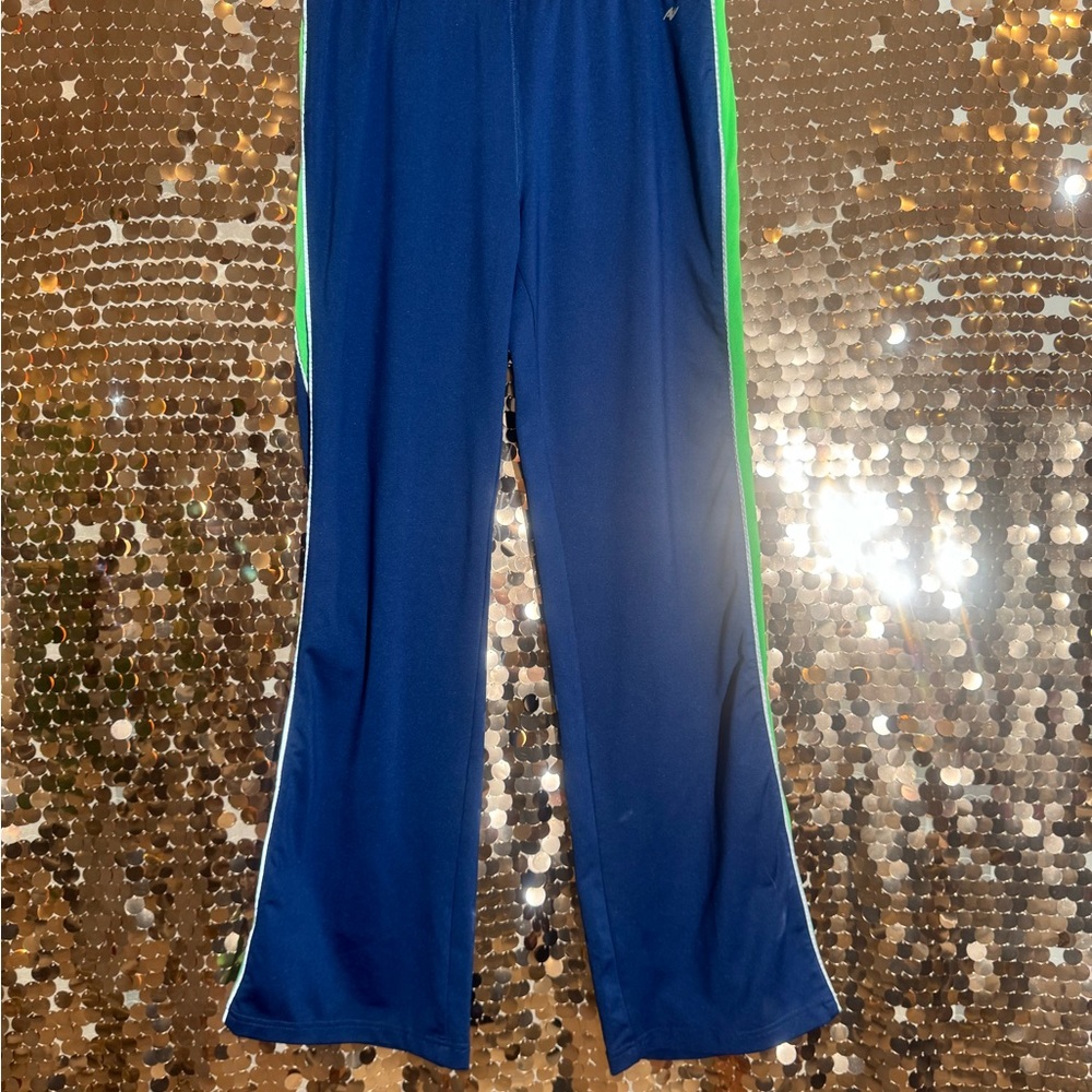 Y2K Track Pants Blue & Green Athletic Works Vintage